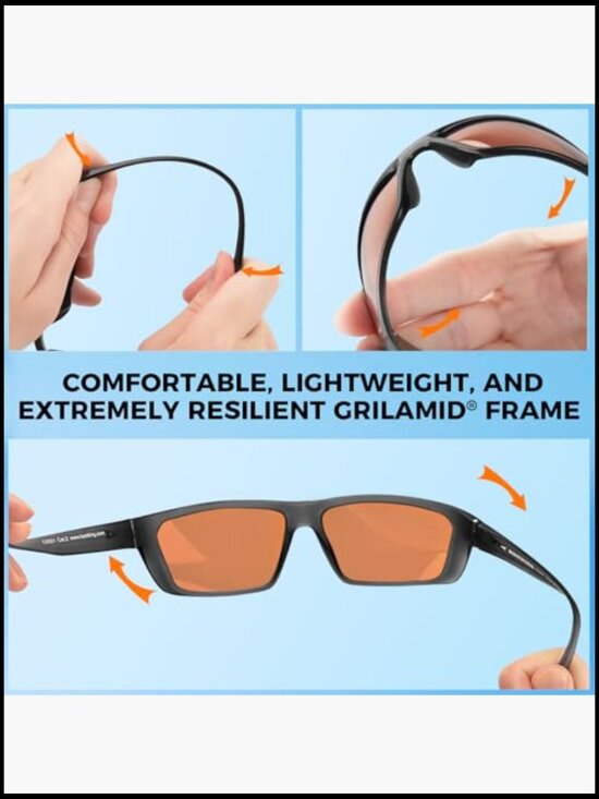 Polarized Sport Sunglasses with Grilamid Frames for Driving Fishing Cycling main image 5